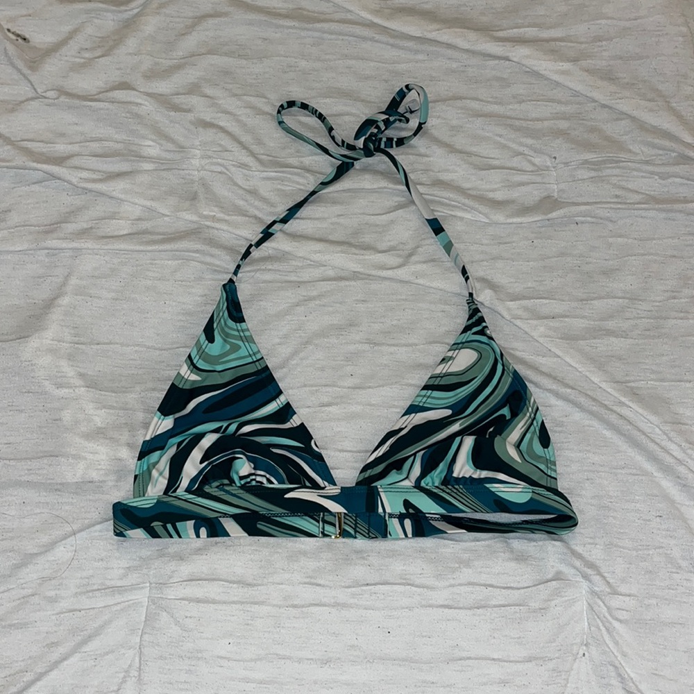 Target Xhilaration Blue Swirl Triangle Bikini Top